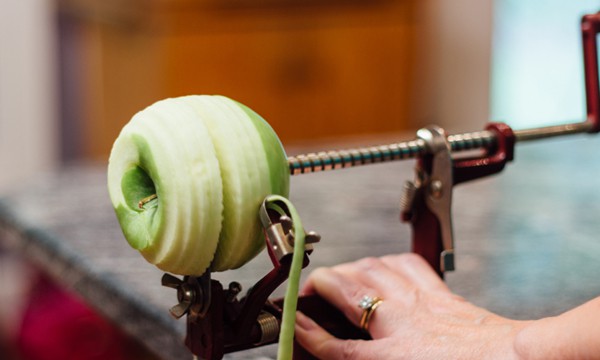 This little gizmo, an apple peeler/corer/slicer  is a real time-saver.