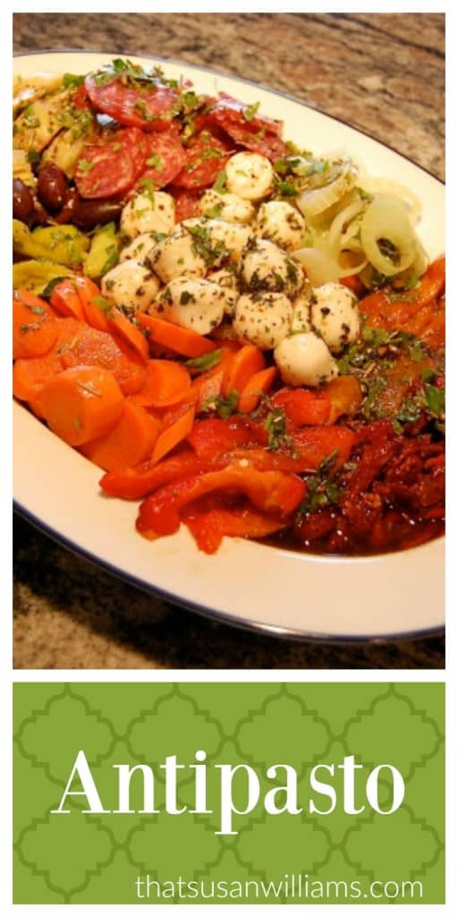 Antipasto is a delicious appetizer, perfect for any special gathering of friends and family, but especially an Italian feast. #appetizer #Italianfood #partyfood #Italianfeast