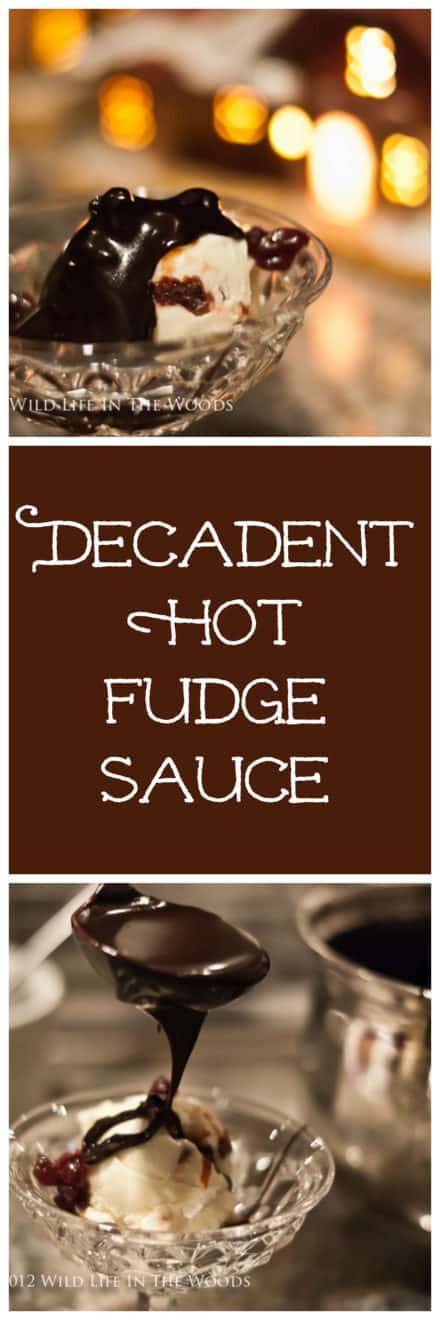 Decadent Hot Fudge Sauce: the best chocolate sauce I have ever had.