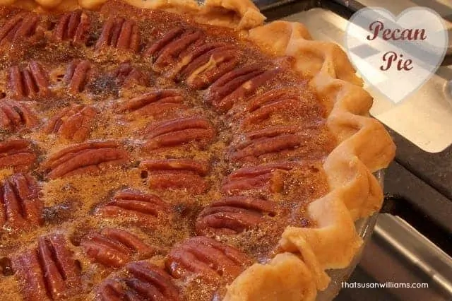 A dark, rich, easy and delicious pecan pie.