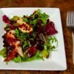 Permalink to: Apple-Pear Salad with Maple Pecan Bacon Apple-Pear Salad with Maple Pecan Bacon and Cranberry Vinaigrette is the perfect salad or side to serve at Thanksgiving.