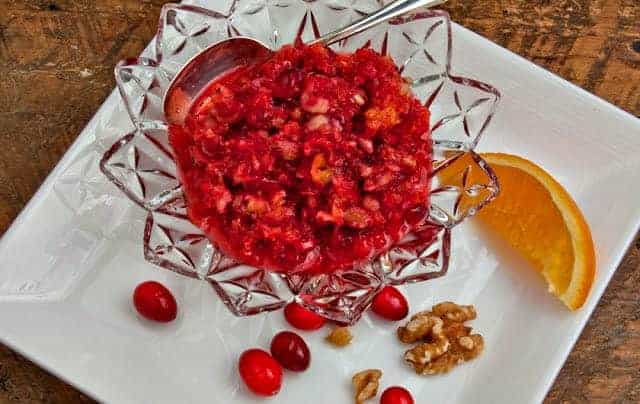 Easy Cranberry Orange Apple Walnut Relish is the easiest, quickest recipe you'll make for Thanksgiving or Christmas, but it's so delicious that it will become a family tradition.