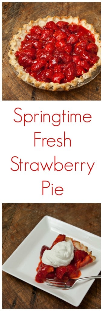 Springtime Fresh Strawberry Pie is a strawberry recipe that sings spring. This is my favorite strawberry dessert recipe ever.