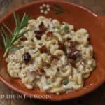 Goat Cheese Macaroni & Cheese with Roasted Chicken and Roasted Garlic