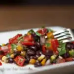 Permalink to: Aztec Salad: Repentance Never Tasted So Good Aztec Salad is the perfect side dish for grilling out, or a light, tasty, healthy vegetarian lunch. A veggie salad with plenty of protein.