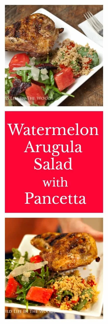 Watermelon, Arugula, and Pancetta Salad: a scrumptious accompaniment to anything you're grilling.