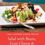 Salad with Navy Beans, Goat Cheese, and Warm Bacon Vinaigrette