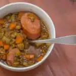 Permalink to: Soup for a Chilly Fall Evening: Lentil Soup with Kielbasa Lentil Soup with Kielbasa is the perfect comfort food for a chilly fall or winter evening.