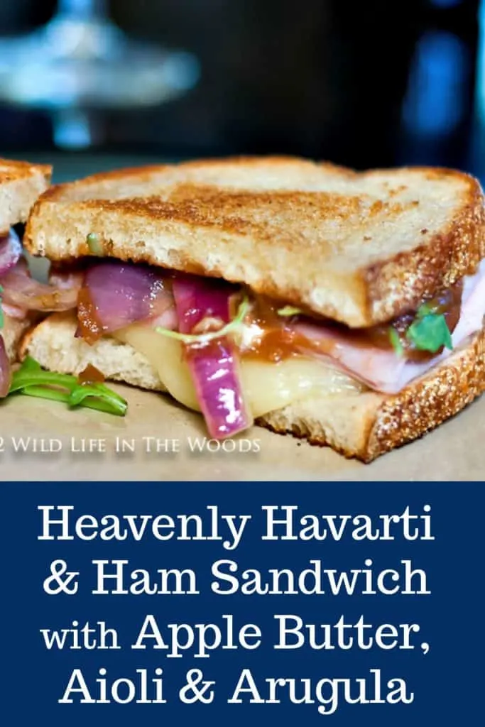 Heavenly Havarti and Black Forest Ham with Apple Butter, Aioli, and Arugula