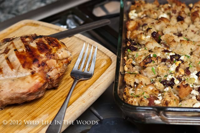 Tuscan Bread Stuffing with Goat Cheese,