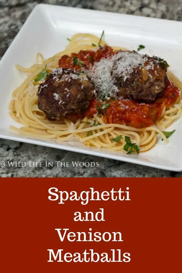 The best Spaghetti and Meatball recipe ever, where the meat in the meatball, is venison. #spaghetti #homemade #Italian #venison #recipe