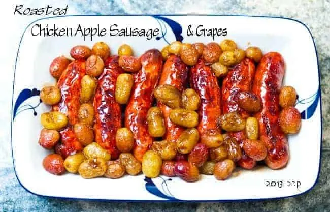 Roasted Chicken Apple Sausage with Grapes