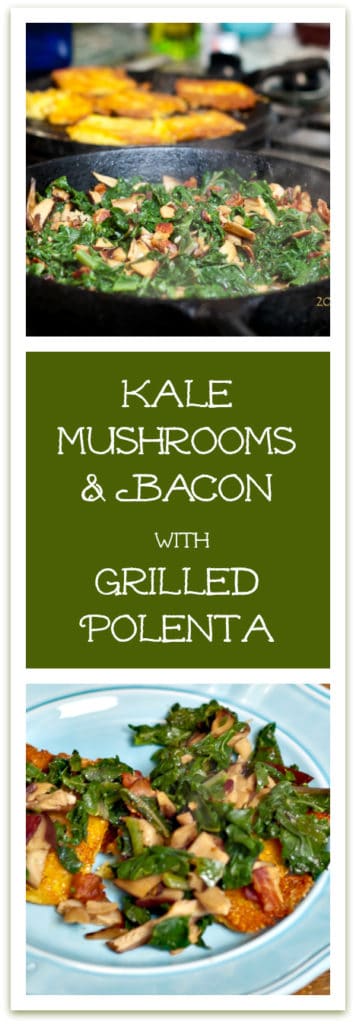 This recipe for Kale, Mushrooms & Bacon Over Grilled Polenta gives you polenta that is crispy, creamy, and cheesy.