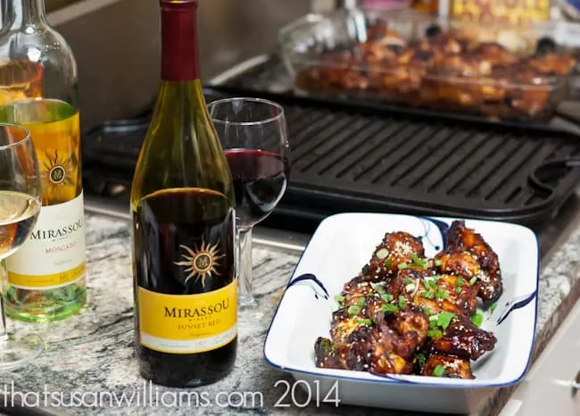 Chipotle Honey-Glazed Wings and Mirassou Wine chicken wings and wine