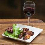 Red wine and chicken wings