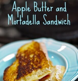 Grilled Cheddar Cheese, Apple Butter and Mortadella Sandwich
