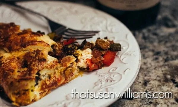 Roasted Ratatouille Tart with Goat Cheese and Mint