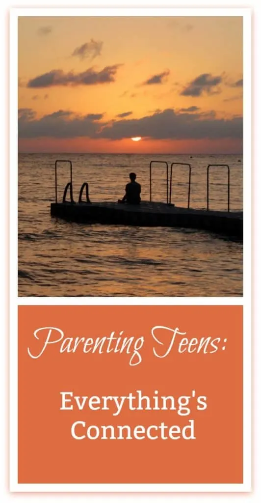  When it comes to parenting teens, you might find that everything's connected. #parentingteens #devotional 