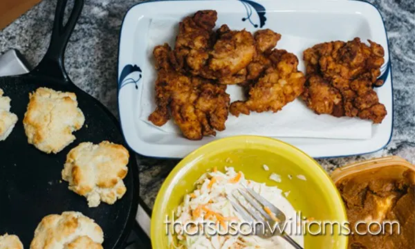 Mimosa Fried Chicken Biscuit