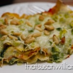 Roasted Butternut Squash and Leek Ricotta Béchamel Lasagna