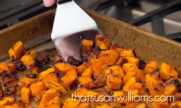 Bacon-Roasted Buttercup Squash with Rosemary Honey