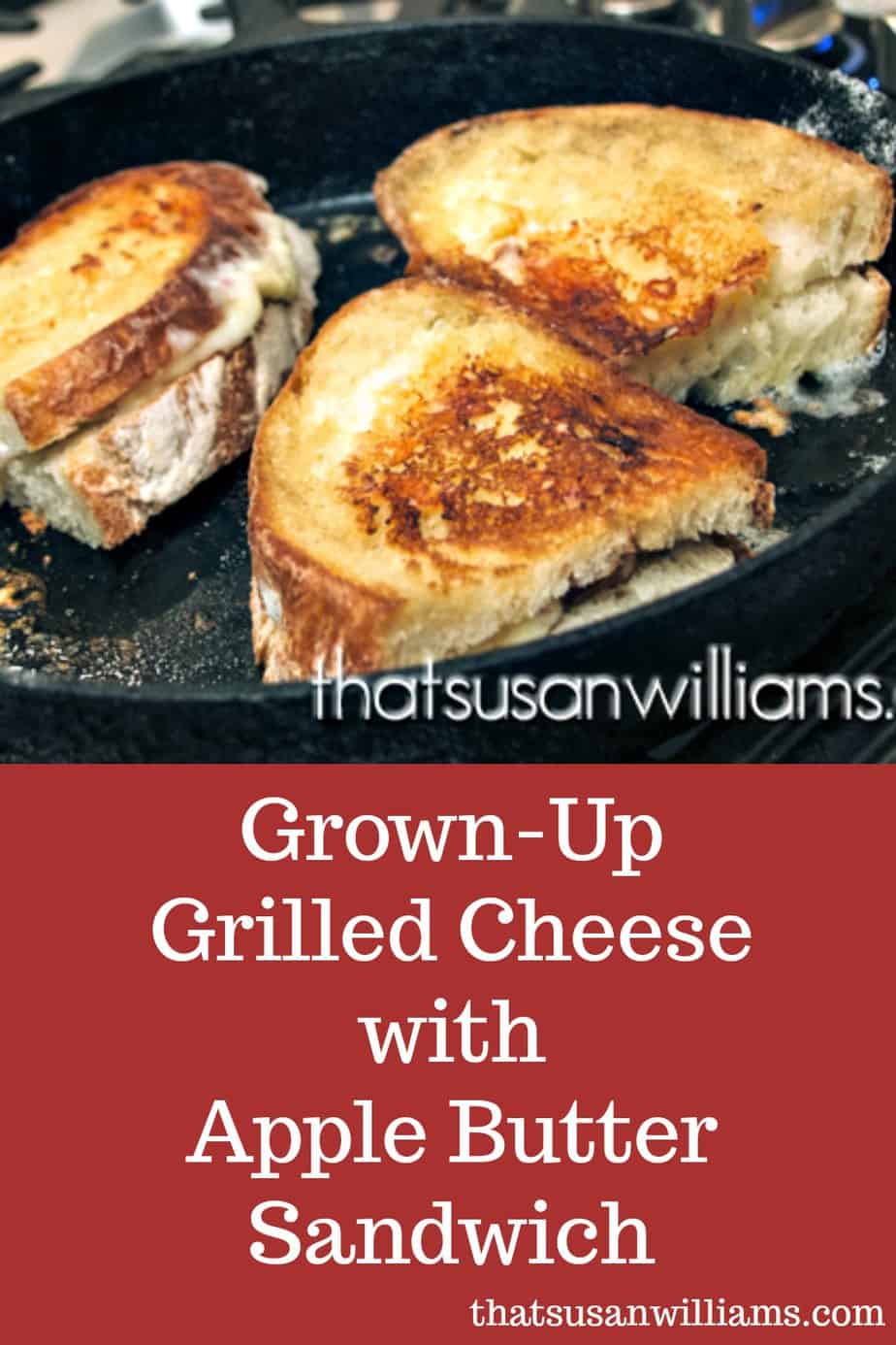 Best Gourmet Grown-Up Grilled Cheese Sandwich with Apple Butter #grilledcheese #gourmet #sandwich