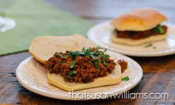 Sloppy Indian Joes: A delicious Sloppy Joe sandwich, with an Indian twist.