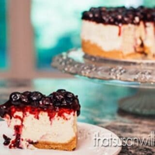 Slice of Blueberry Cheesecake