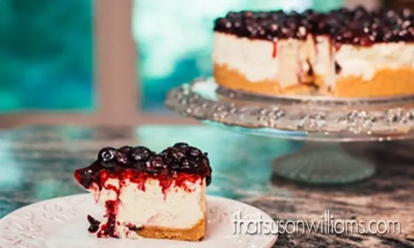 Slice of Blueberry Cheesecake