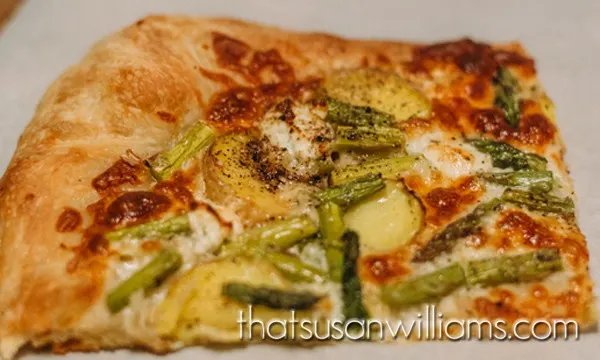 Asparagus, Potato, & Goat Cheese Pizza