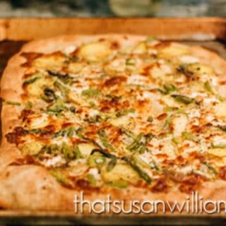 Asparagus, Potato, & Goat Cheese Pizza: