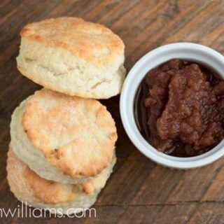 Slow Cooker Apple Butter with biscuits!