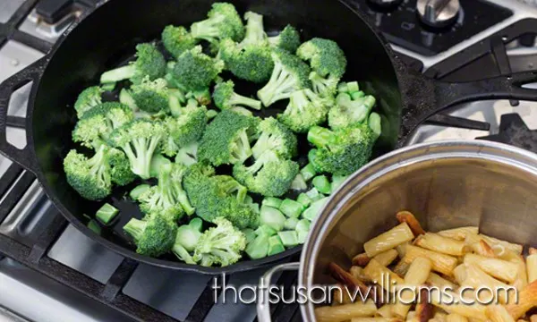 Cooking broccoli