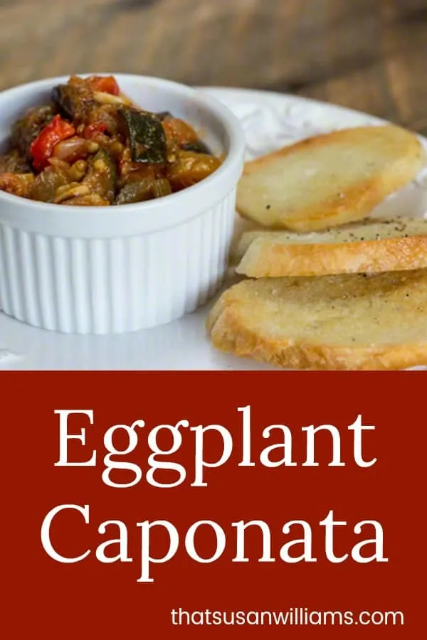 A traditional Italian appetizer you can make in advance, made of eggplant and other vegetables, simmered and served over crostini. Absolutely delicious!!!