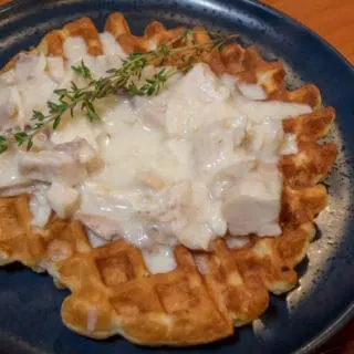 Waffles with Chicken Gravy