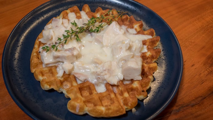 Waffles with Chicken Gravy