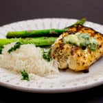Grilled Halibut with Cilantro-Lime Butter