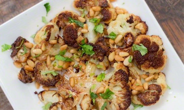 Cauliflower with Pine Nuts, Browned Butter, and Lime is the best roasted cauliflower recipe I have ever had.