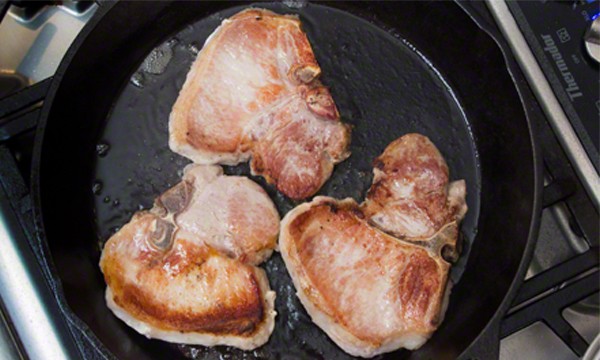 Pan Roasted Pork Chops with Garlic, Thyme & Browned Butter