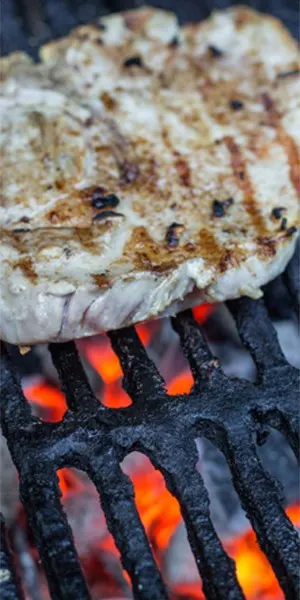 Grilled Pork and Grilled Romaine Salad with Toasted Sesame Vinaigrette ad #GrillPorkLikeASteak 30 Minute Meal