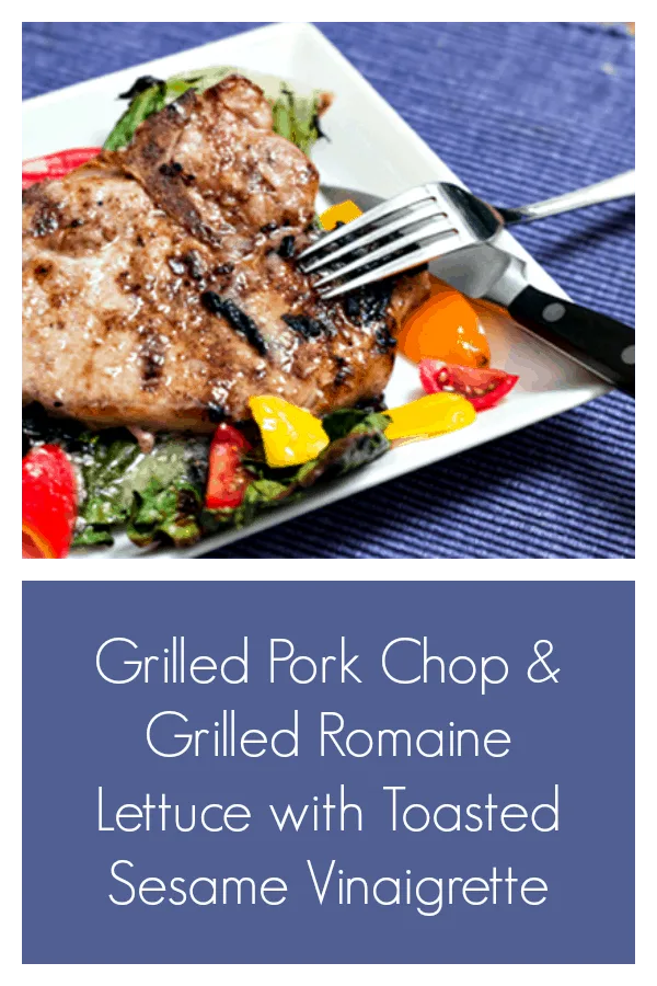 You'll be amazed by the delicious flavors of the grilled romaine lettuce, and the sesame vinaigrette. #grilledromaine #grilledsalad #grilling #grilledporkchop #grillitlikeasteak