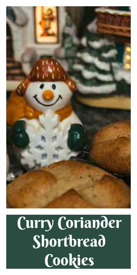 Curry Coriander Shortbread Cookies are one of my favorite cookie recipes: the spice blend is addictive! No one can eat just one! #shortbread #cookie #Christmascookies