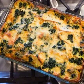 Holiday Breakfast Casserole with Alpine Cheddar: the perfect breakfast or brunch casserole when company's coming.