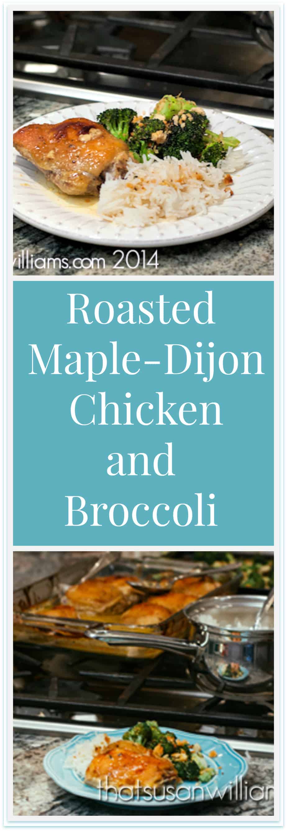 Roasted Maple Dijon Chicken with Roasted Broccoli is a great weeknight meal/Desperation Dinner!