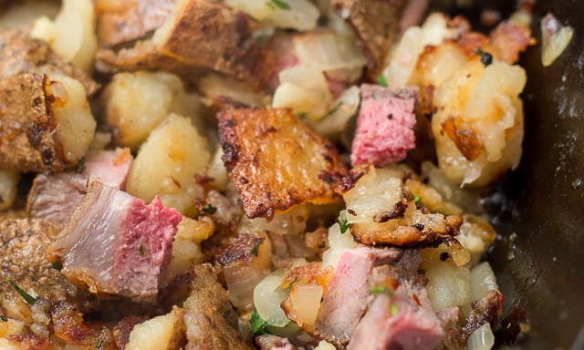 Leftover Steak Hash is the delicious solution to the problem of what to do with leftover cooked beef, when you don't have enough meat for a full meal.