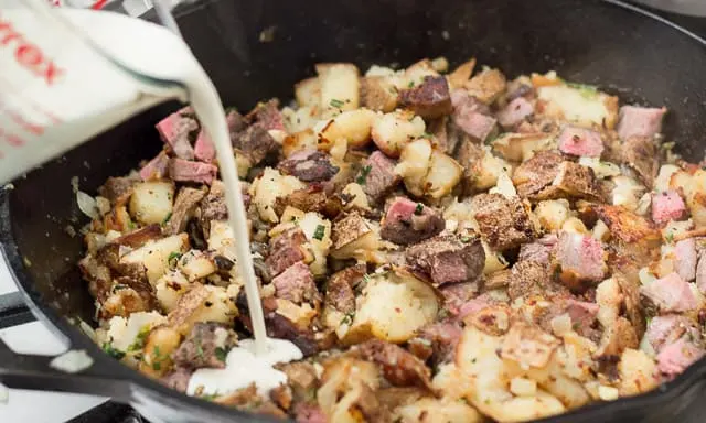 Leftover Steak Hash is the delicious solution to the problem of what to do with leftover cooked beef, when you don't have enough meat for a full meal.