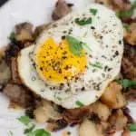 Permalink to: Leftover Steak Hash Leftover Steak Hash is the delicious solution to the problem of what to do with leftover cooked beef, when you don't have enough meat for a full meal.