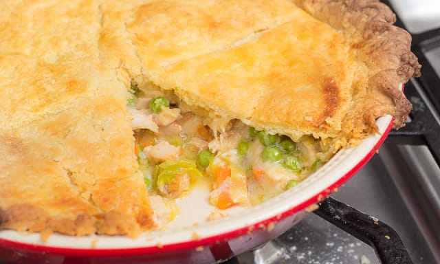 The very best way to use leftover chicken, Tarragon Chicken Pot Pie is the ultimate comfort food: creamy and delicious, with a buttery, flaky crust.