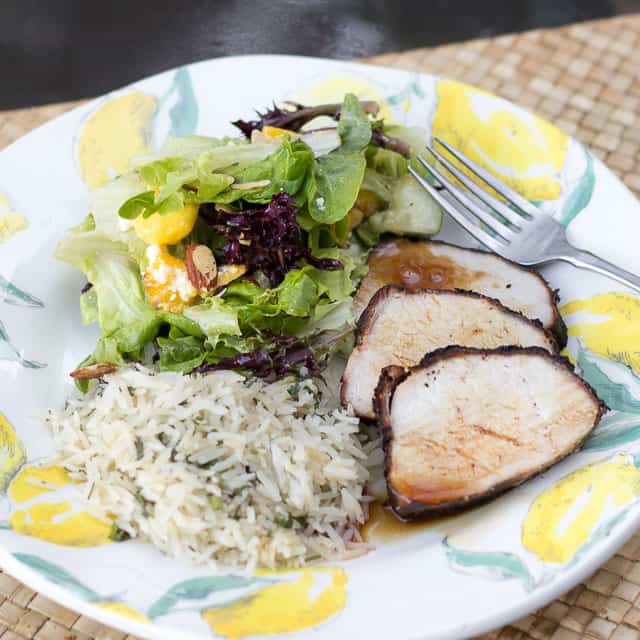 Smithfield Marinated Pork with Mango & Feta Salad