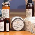 Sunnyside Farms Products: bath & body lines, organic herbal teas, cooking spice blends, and pet products.